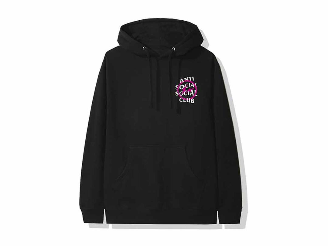 Anti Social Social Club Anti Social Social Club x Fragment Pink Bolt Hoodie (FW19) Black
