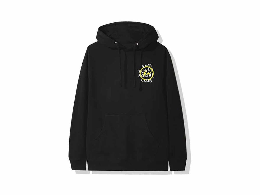 Anti Social Social Club Anti Social Social Club x Fragment Yellow Bolt Hoodie (FW19) Black