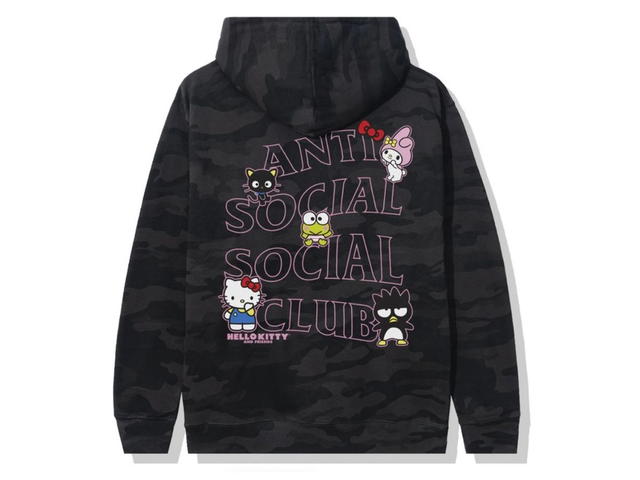 Anti Social Social Club Anti Social Social Club x Hello Kitty and Friends Hoodie Black Camo - view 2