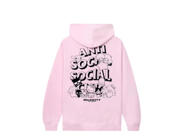 Anti Social Social Club Anti Social Social Club x Hello Kitty Weird Hoodie Light Pink (FW24) - view 2