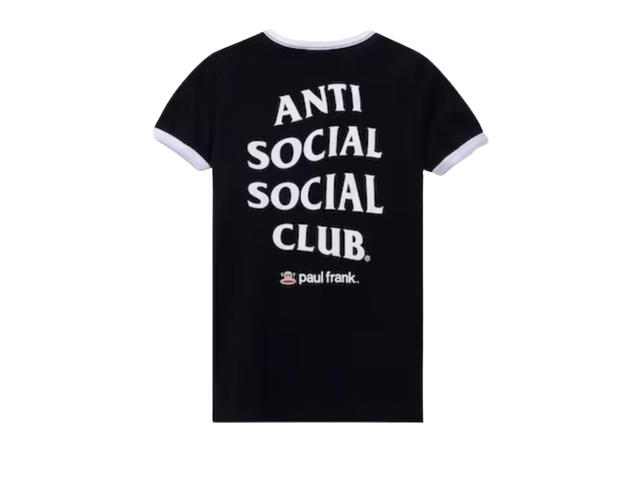 Anti Social Social Club Anti Social Social Club x Paul Frank Logo Ringer Tee Black/White - view 2