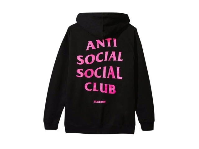 Anti Social Social Club Anti Social Social Club X Playboy Hoodie Black Pink - view 2