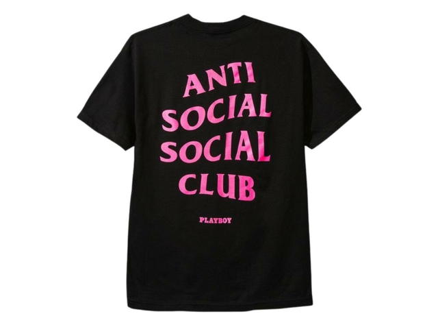 Anti Social Social Club Anti Social Social Club X Playboy Tee Black Pink - view 2