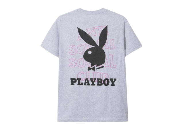 Anti Social Social Club Anti Social Social Club X Playboy Tee Grey - view 2