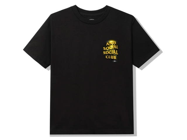 Anti Social Social Club Anti Social Social Club Yellow Lightning Twista T-Shirt Black - view 2