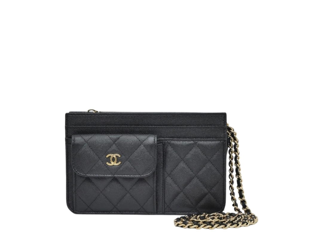 Chanel Chanel Matelassé Chain Wallet Black