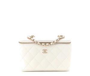 Buy Chanel Vanity Case Bag Caviar White at Sasom – Authentic and Ready to Ship