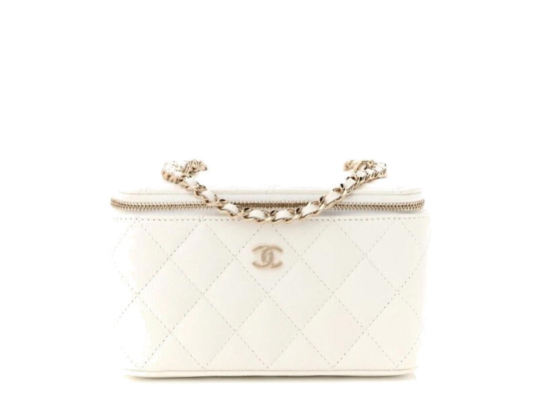 Chanel Chanel Vanity Case Bag Caviar White