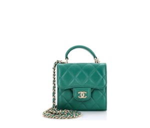 Buy Chanel Mini Flap Bag with Top Handle Green at Sasom – Authentic and Ready to Ship
