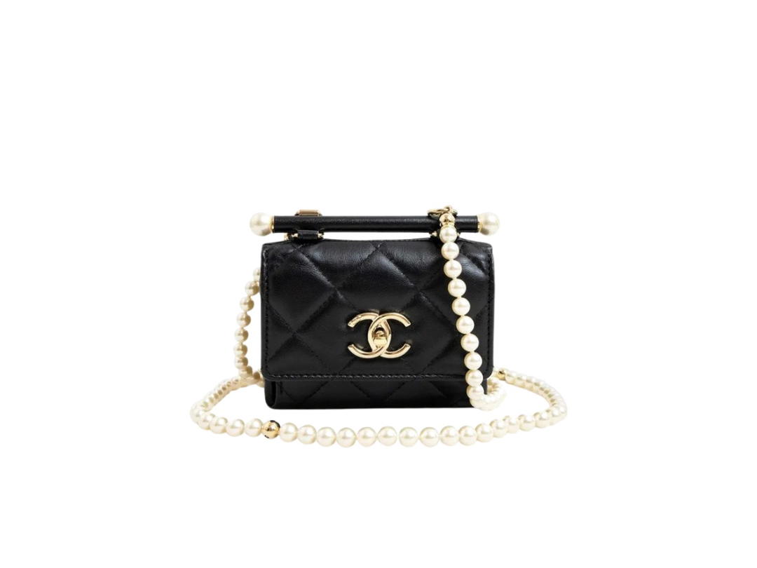 Chanel Chanel Clutch With Chain In Lambskin Black