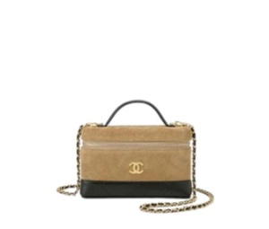 Buy Chanel Top Handle Vanity Case Suede Calfskin with Chain and Shiny Lambskin Brown at Sasom – Authentic and Ready to Ship