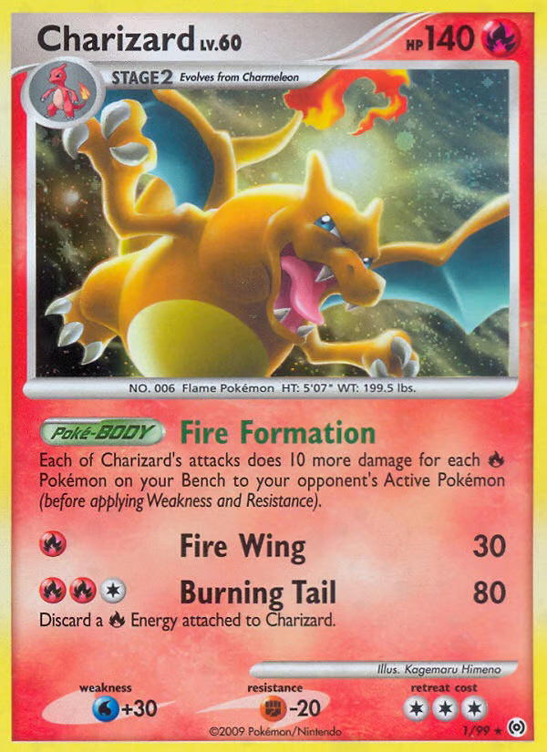 Pokemon Pokemon Charizard H [AR 1/99] Platinum "Arceus" [ReverseHolo] (EN)
