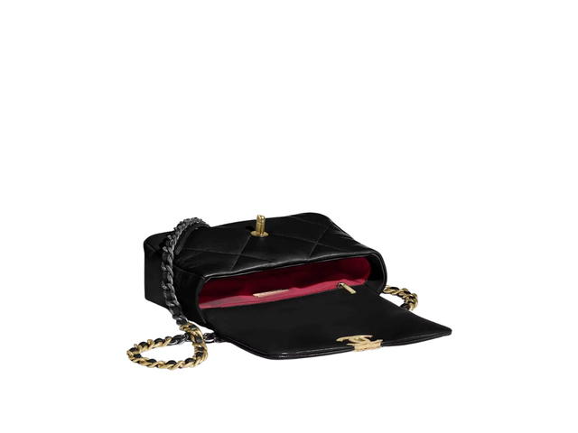 Chanel Chanel 19 Handbag Lambskin Black - view 3