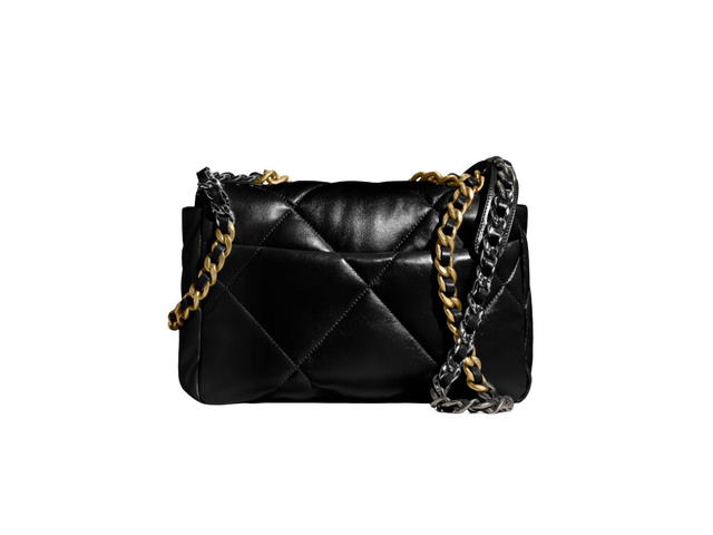 Chanel Chanel 19 Handbag Small Shiny Lambskin Black - view 2