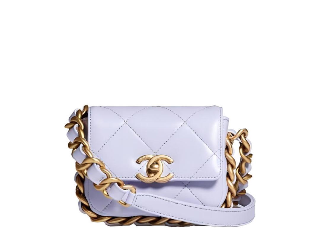 Chanel Chanel 21K Winter Cow Camera Bag Mini Taro Purple Lavender