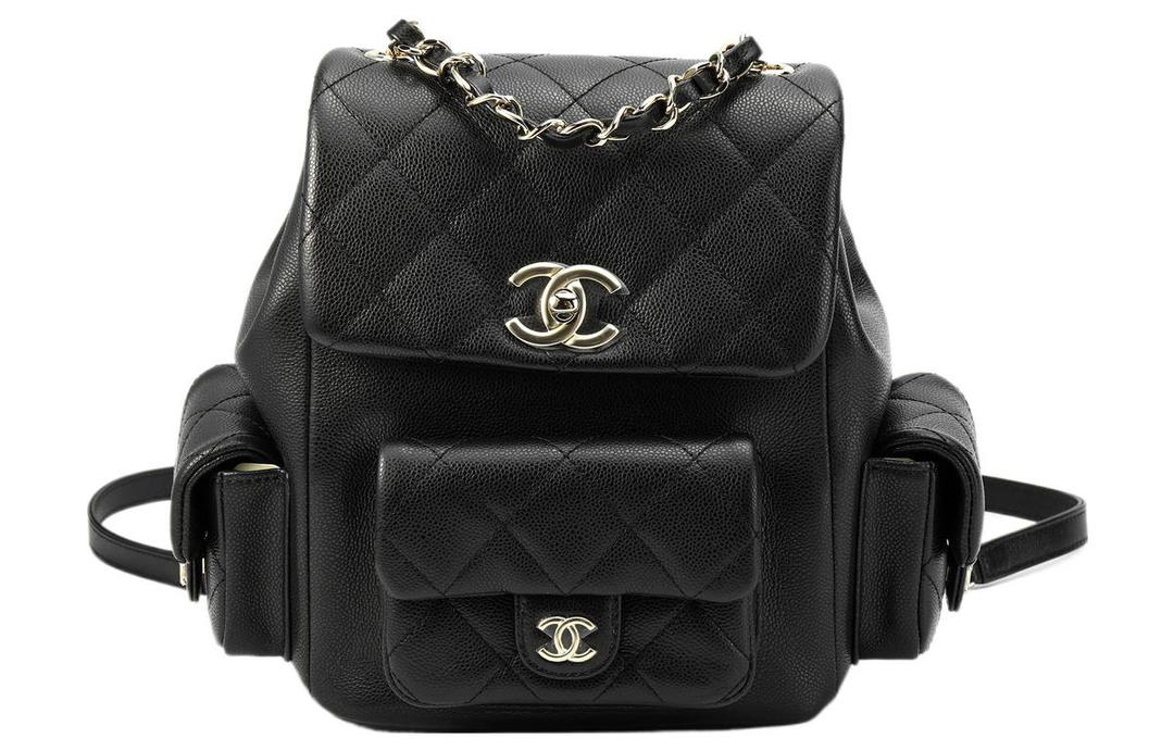Chanel Chanel Medium 23k Duma In Grained Calfskin With Gold Hardware