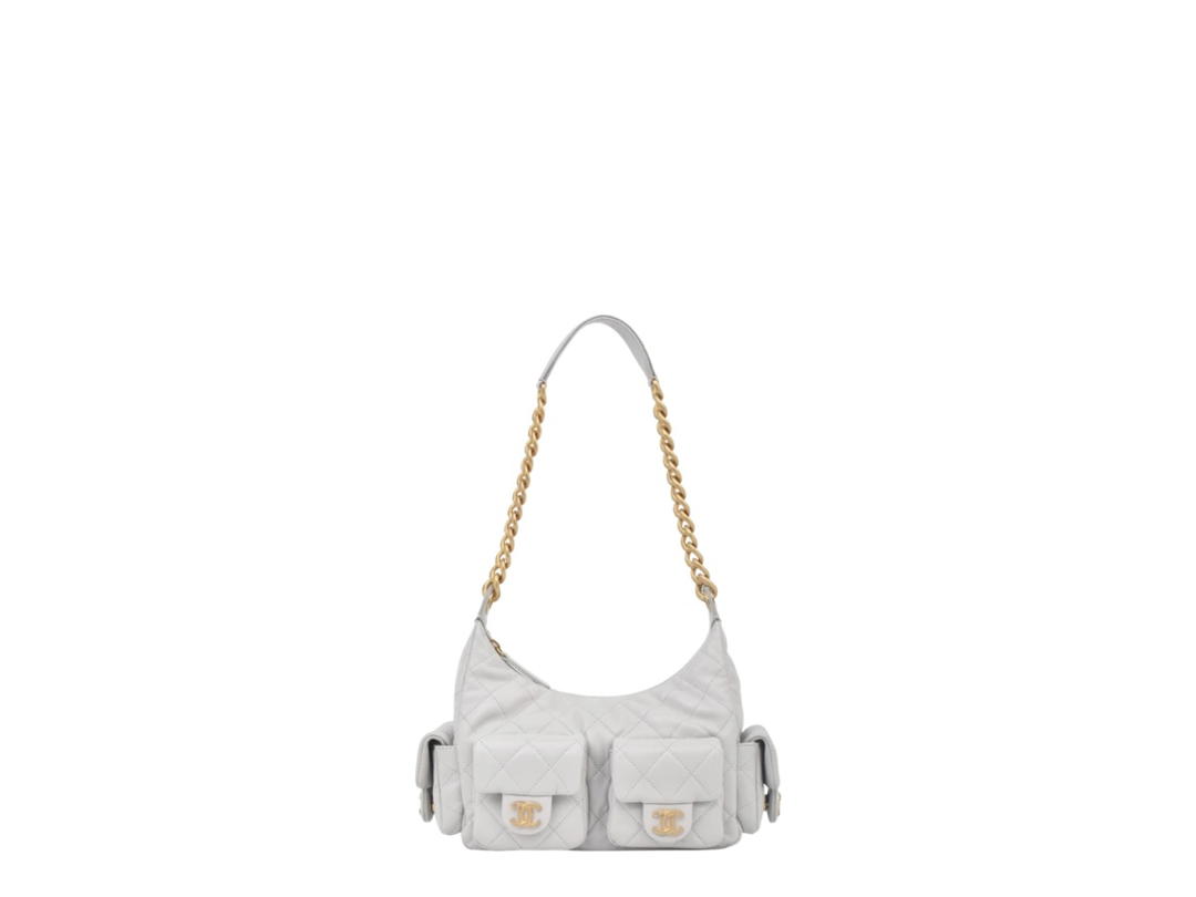 Chanel Chanel Hobo Cargo Small Bag Light Grey