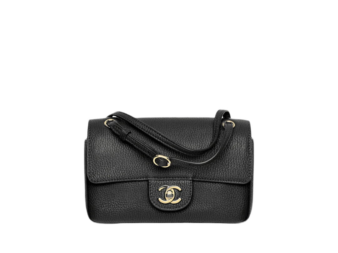 Chanel Chanel Mini Flap Bag Grained Calfskin Black