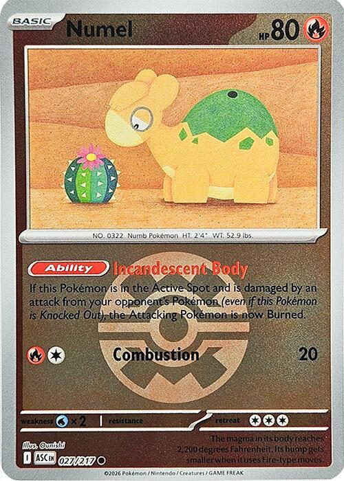 Pokemon Pokemon Numel C [ASC 027/217] Mega Evolution "Ascended Heroes" [QuickBallReverseHolo] (EN)