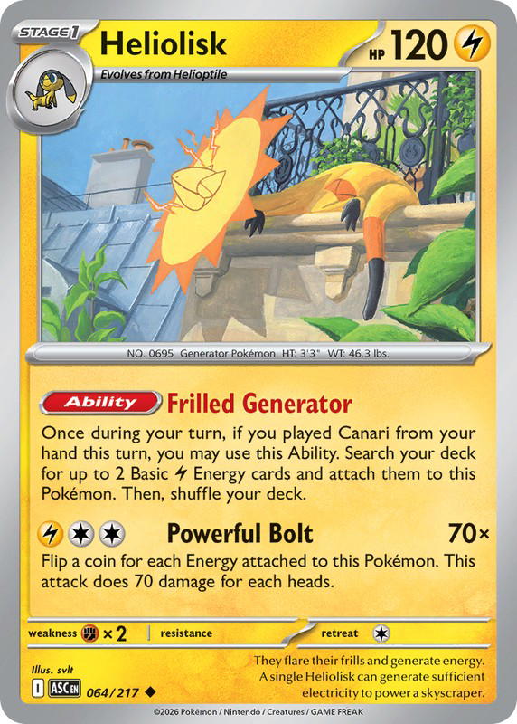 Pokemon Pokemon Heliolisk U [ASC 064/217] Mega Evolution "Ascended Heroes" (EN)