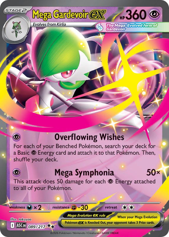 Pokemon Pokemon Mega Gardevoir ex RR [ASC 089/217] Mega Evolution "Ascended Heroes" (EN)