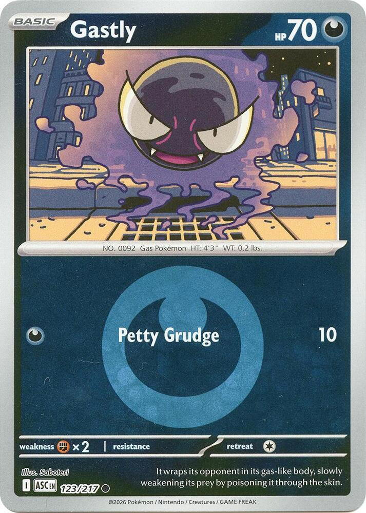 Pokemon Pokemon Gastly C [ASC 123/217] Mega Evolution "Ascended Heroes" [EnergyReverseHolo] (EN)