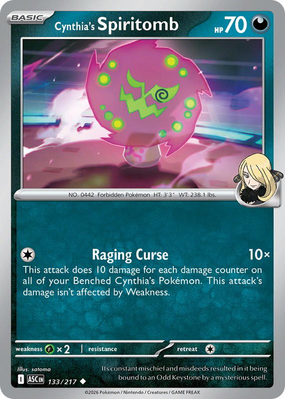 Pokemon Pokemon Cynthia's Spiritomb U [ASC 133/217] Mega Evolution "Ascended Heroes" (EN)
