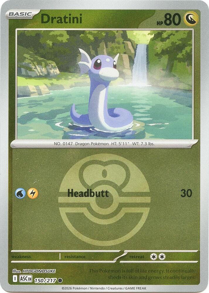 Pokemon Pokemon Dratini C [ASC 150/217] Mega Evolution "Ascended Heroes" [LoveBallReverseHolo] (EN)