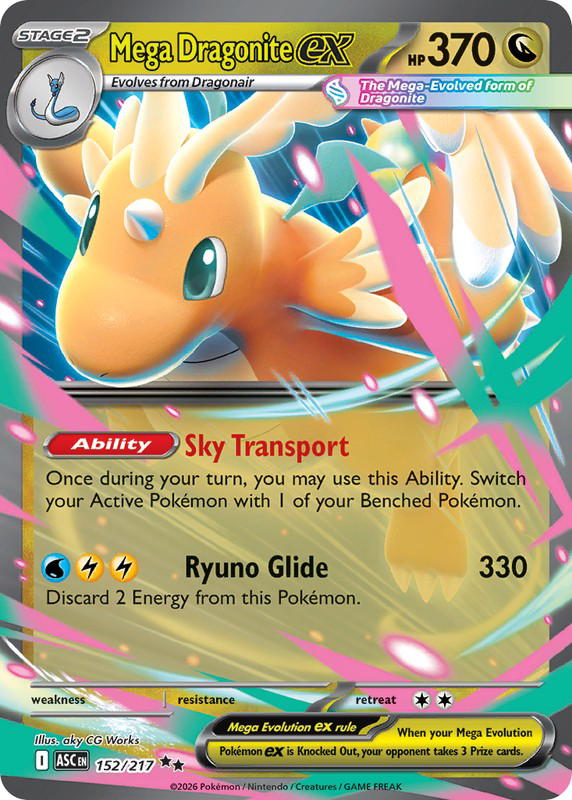 Pokemon Pokemon Mega Dragonite ex RR [ASC 152/217] Mega Evolution "Ascended Heroes" (EN)