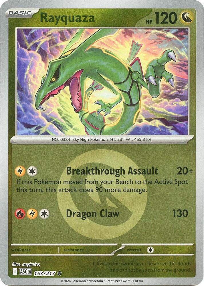Pokemon Pokemon Rayquaza [ASC 153/217] Mega Evolution "Ascended Heroes" [EnergyReverseHolo] (EN)