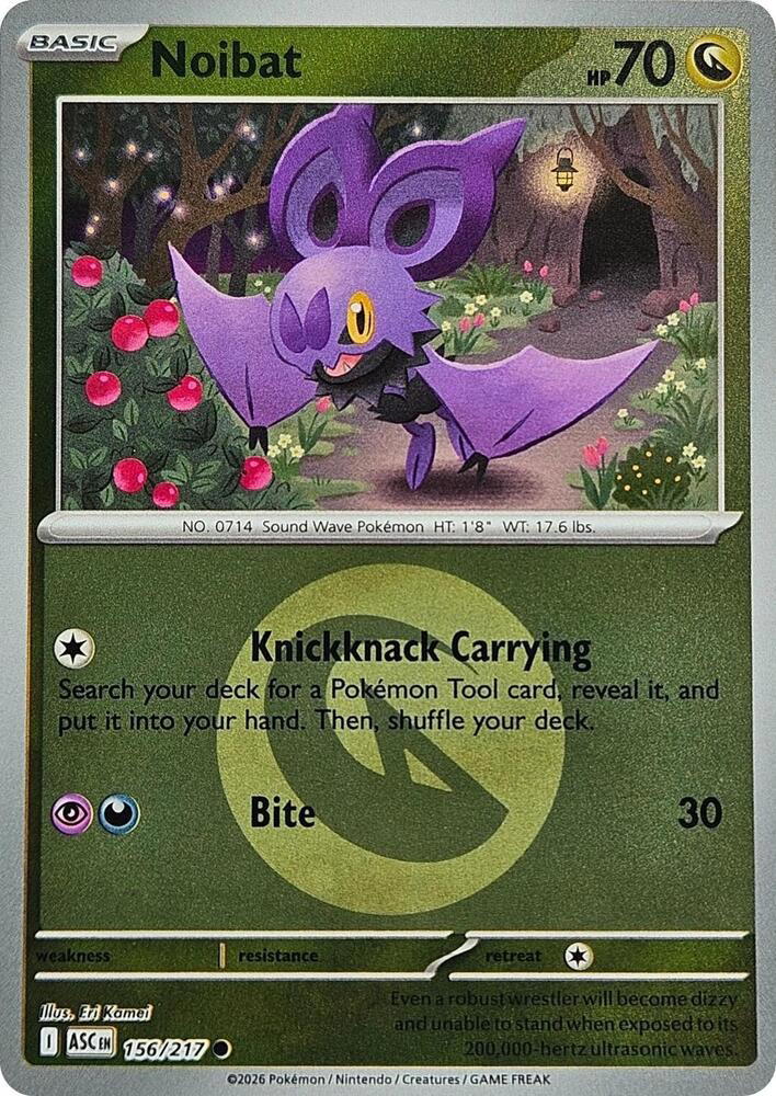 Pokemon Pokemon Noibat C [ASC 156/217] Mega Evolution "Ascended Heroes" [EnergyReverseHolo] (EN)