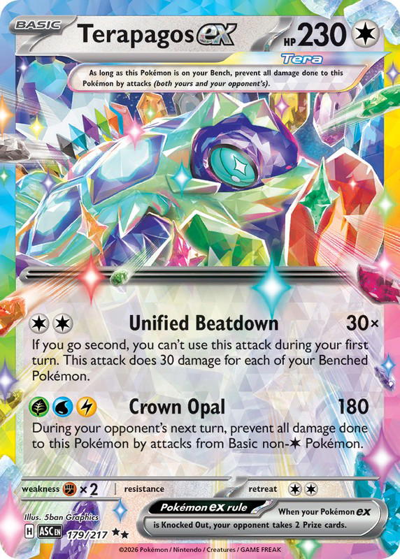 Pokemon Pokemon Terapagos ex RR [ASC 179/217] Mega Evolution "Ascended Heroes" (EN)