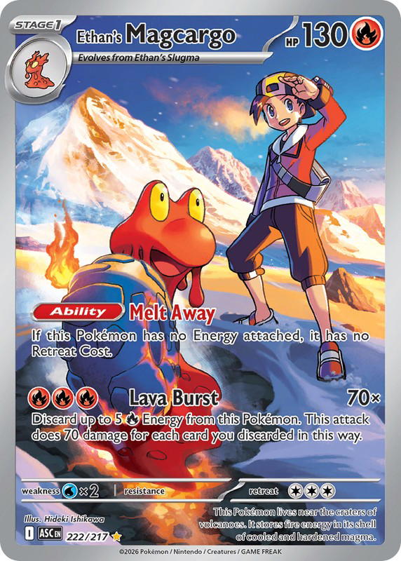 Pokemon Pokemon Ethan's Magcargo IR [ASC 222/217] Mega Evolution "Ascended Heroes" (EN)