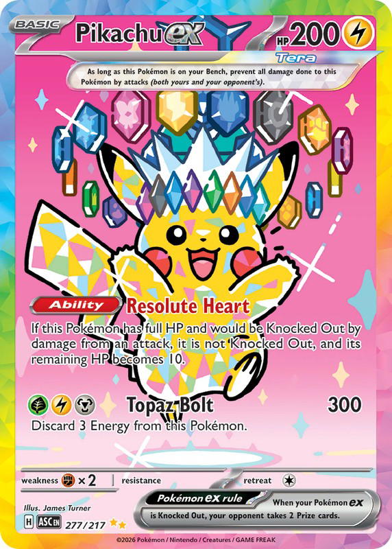 Pokemon Pokemon Pikachu ex SIR [ASC 277/217] Mega Evolution "Ascended Heroes" (EN)