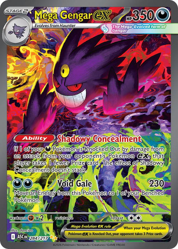 Pokemon Pokemon Mega Gengar ex SIR [ASC 284/217] Mega Evolution "Ascended Heroes" (EN)