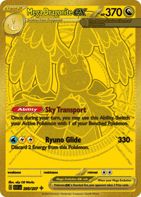Pokemon Pokemon Mega Dragonite ex MHR [ASC 295/217] Mega Evolution "Ascended Heroes" (EN)