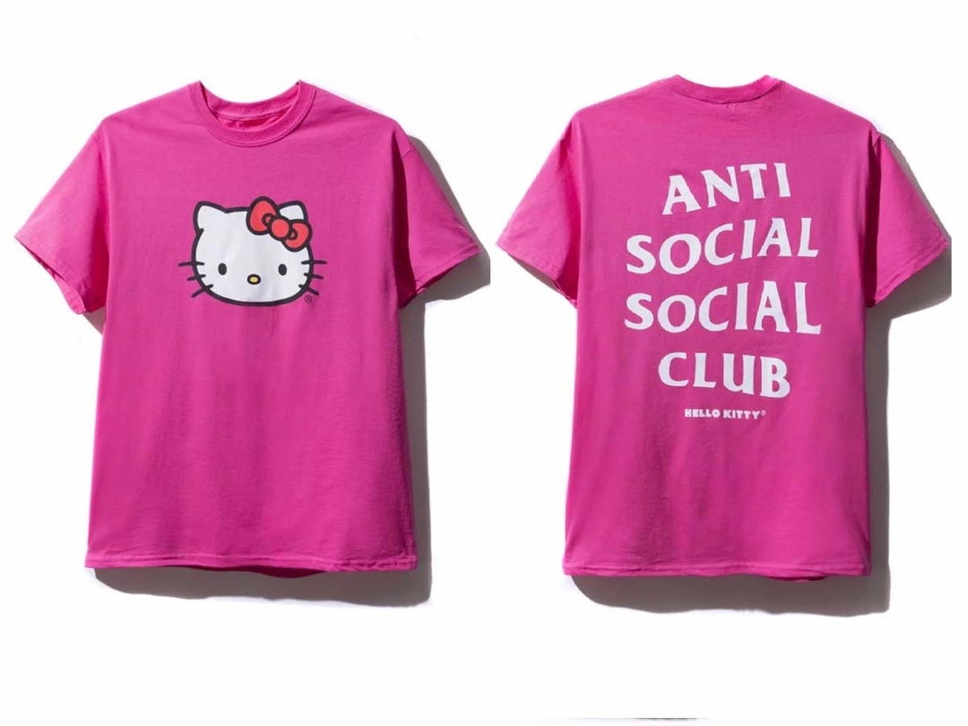 Anti Social Social Club Anti Social Social Club Hello Kitty T-Shirt Pink