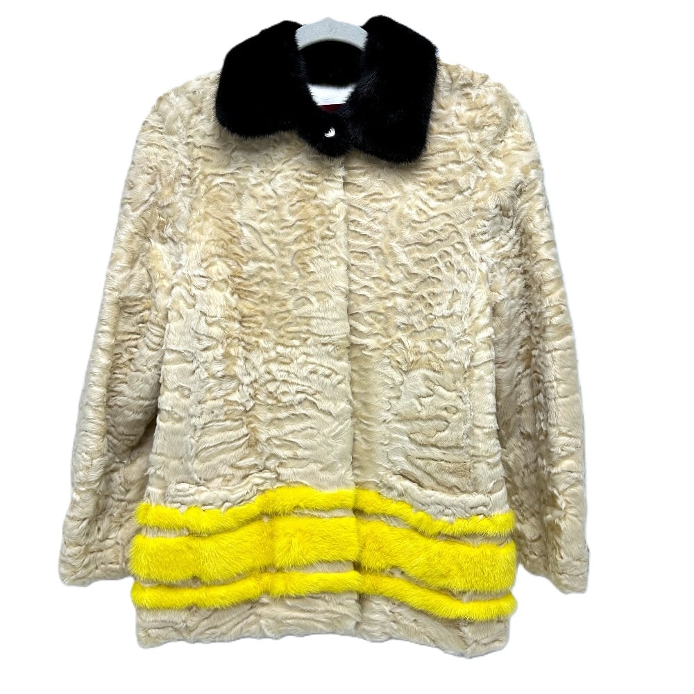 Moncler Astrakhan Gum Rouge Apparel Fur Short Coat Apparel Long SleeveJacket