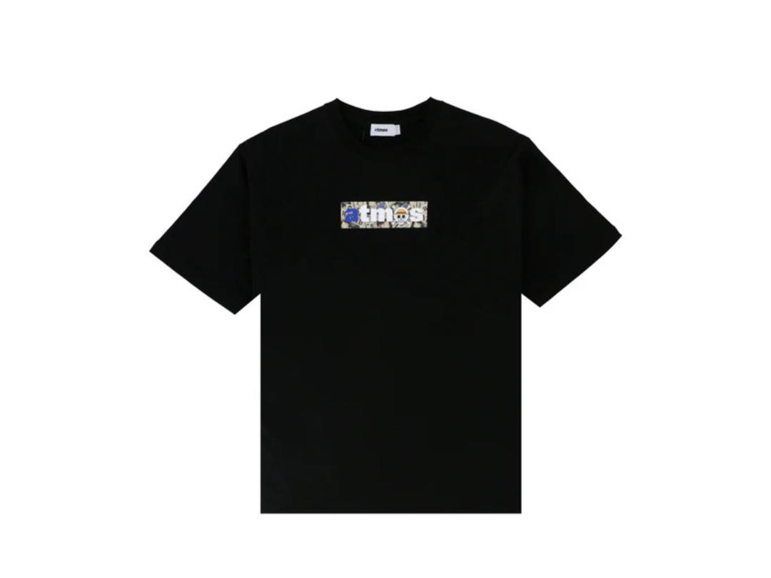 Atmos Atmos X Onepiece Wanted Poster Box Logo T-Shrts Black Luffy Black