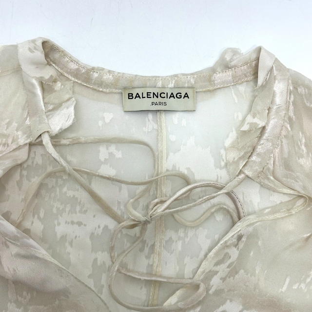 Balenciaga AUTHENTIC BALENCIAGA See-Through Top White Size34 - view 3