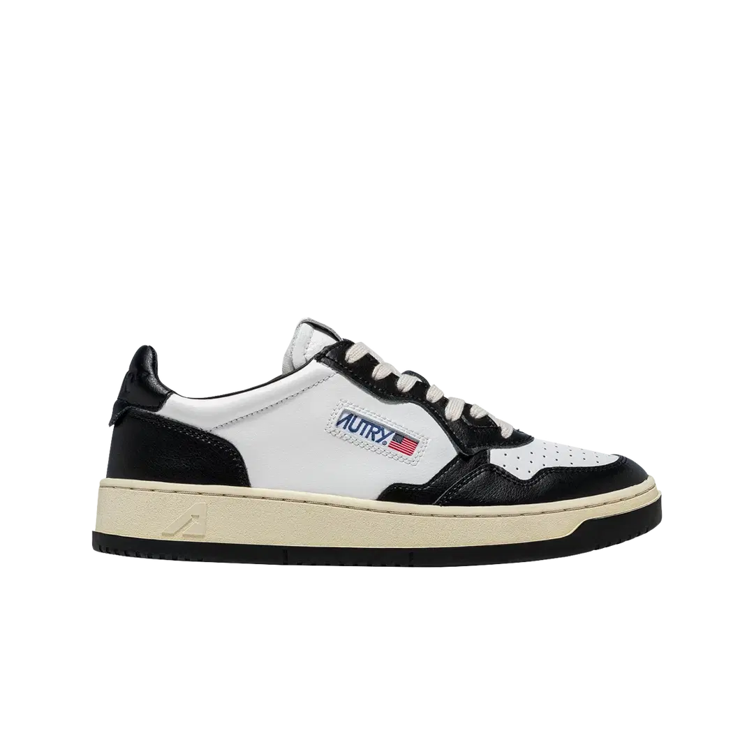 Autry Autry Medalist Low Leather Sneakers Black White
