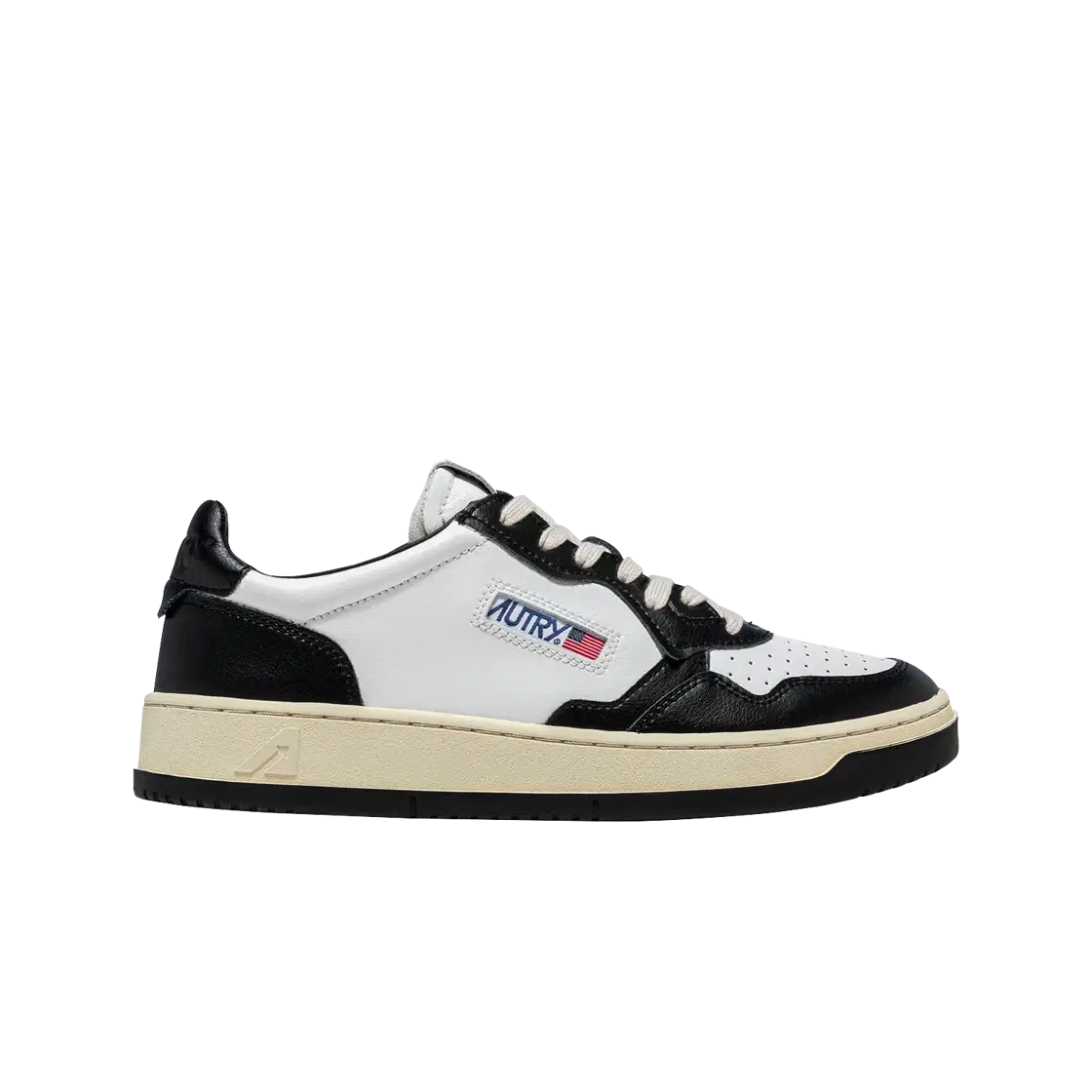 Autry Autry Medalist Low Leather Sneakers Black White