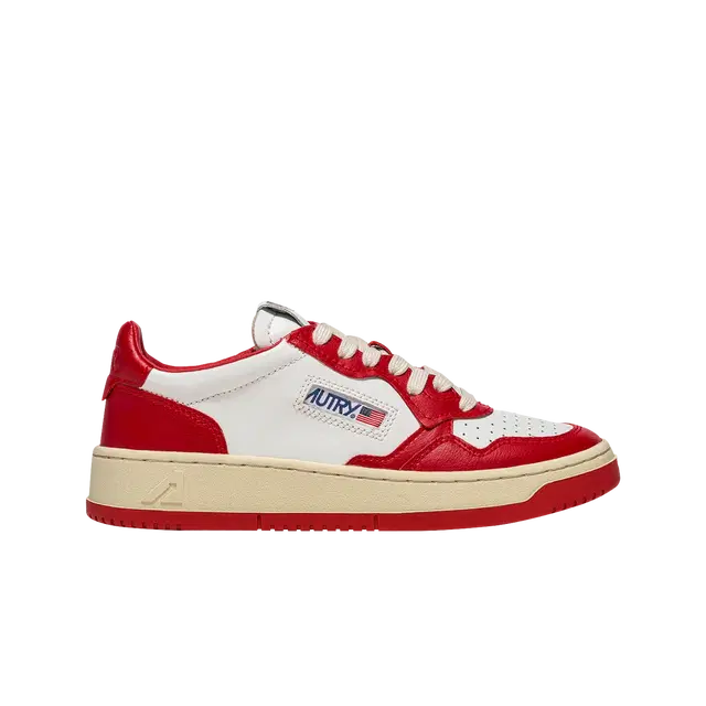 Autry Autry Medalist Low Leather Sneakers Red White - view 1
