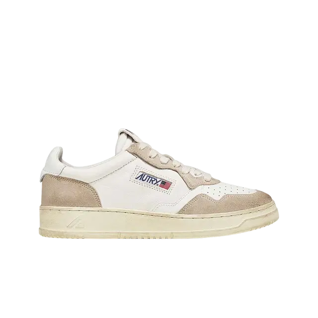Autry Autry Medalist Low Leather Suede Sneakers White Beige - view 1