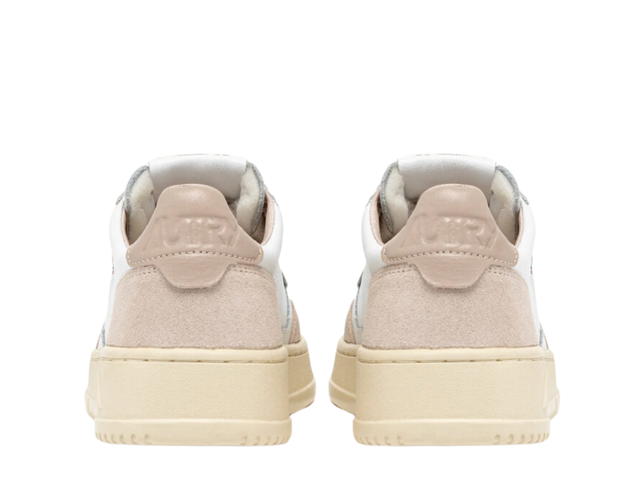 Autry Autry Medalist Low Sneakers In Leather White Beige Suede Beige (W) - view 4