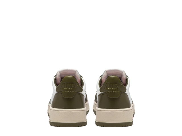 Autry Autry Medalist Low Sneakers In Two-tone Leather Color White And Oliva - view 5