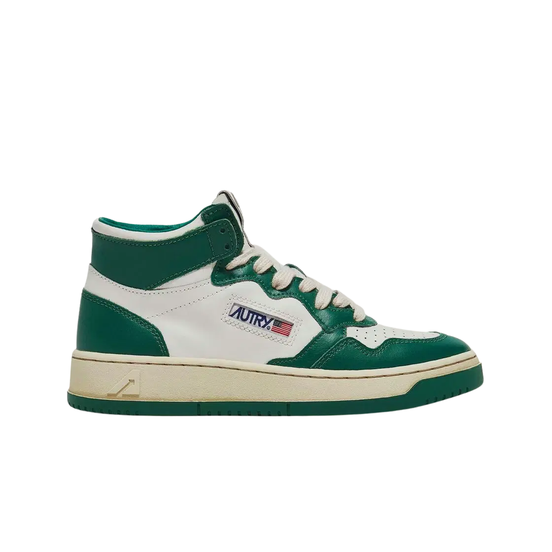 Autry Autry Medalist Mid Leather Sneakers Green White