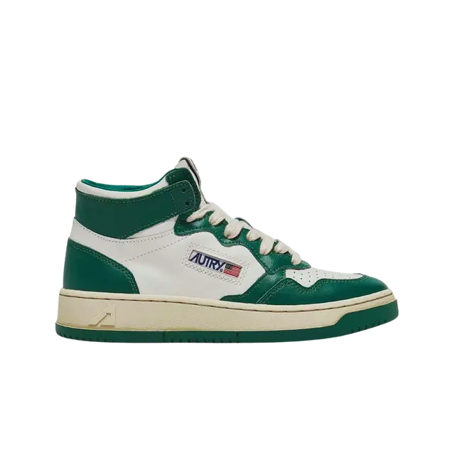 Autry Autry Medalist Mid Leather Sneakers Green White - view 1