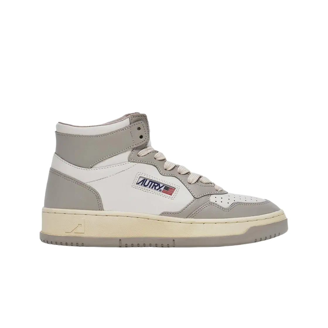 Autry Autry Medalist Mid Leather Sneakers Grey White