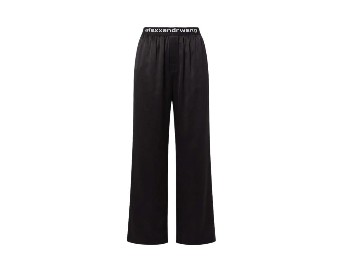 Alexander Wang Alexander Wang Logo Elastic Pants Black